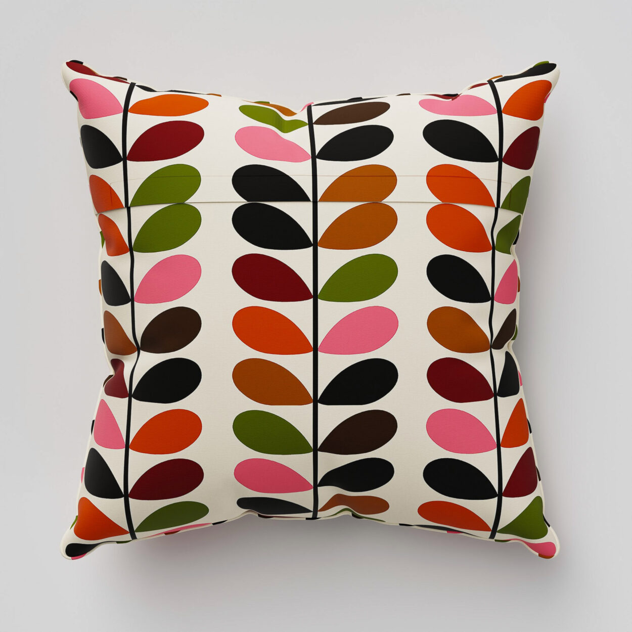 Orla Kiely Multi Stem Pink & Red Cushion - Image 4