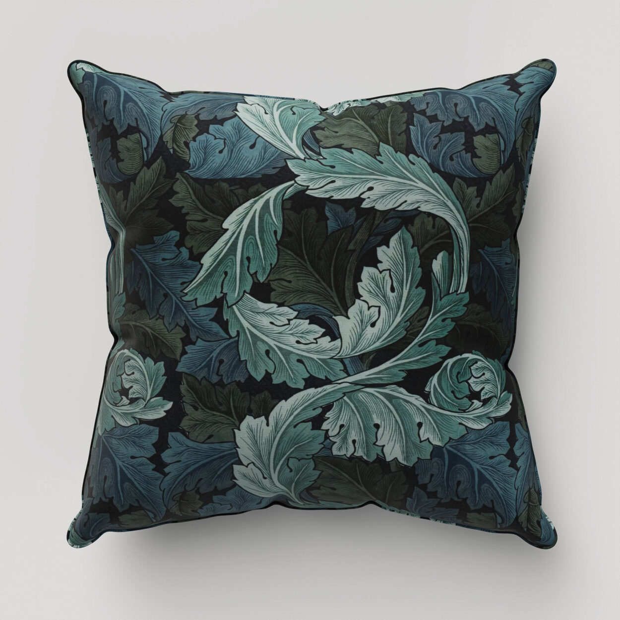 William Morris At Home Acanthus Velvet Indigo Cushion