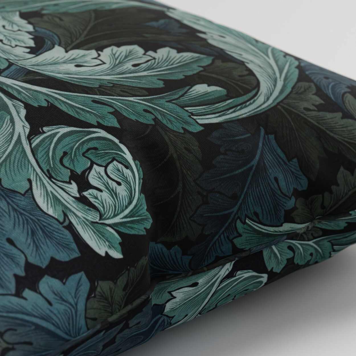 William Morris At Home Acanthus Velvet Indigo Cushion - Image 2
