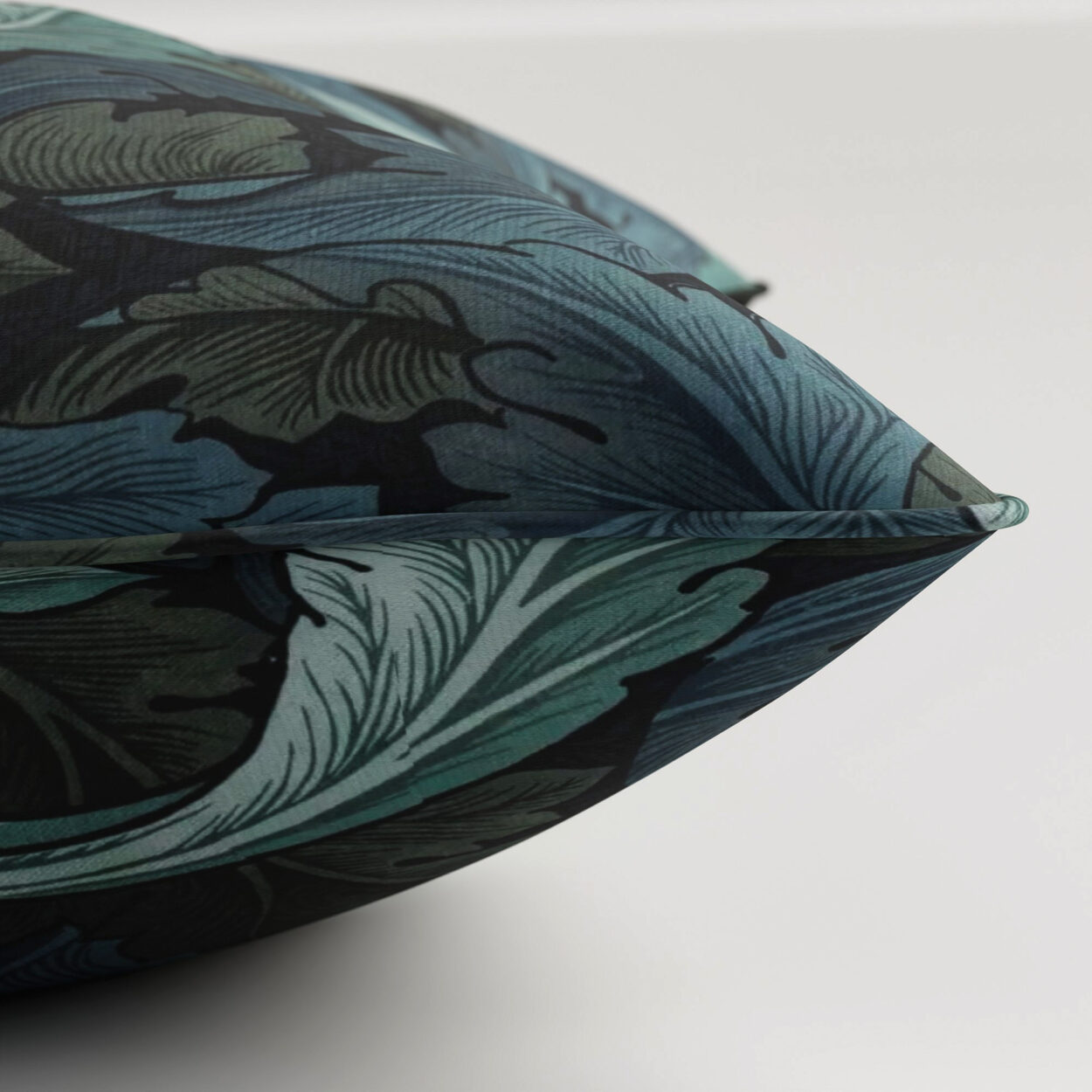 William Morris At Home Acanthus Velvet Indigo Cushion - Image 3