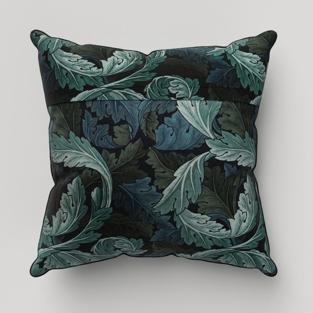 William Morris At Home Acanthus Velvet Indigo Cushion - Image 4