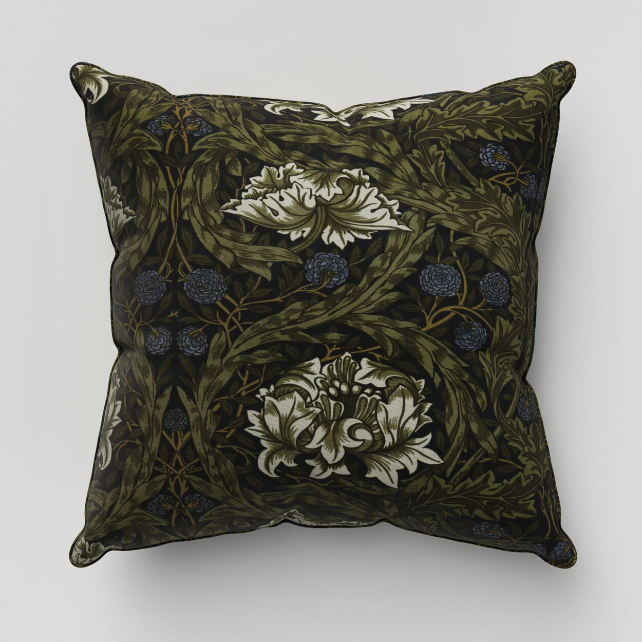 William Morris At Home African Marigold Velvet Cornflower Cushion