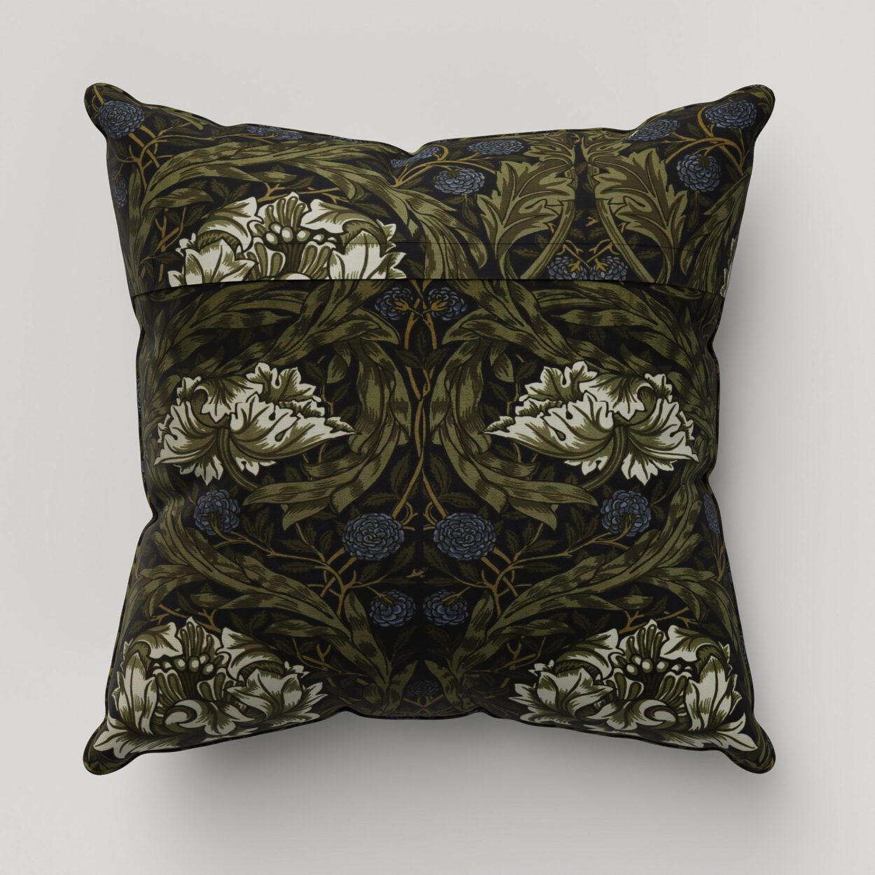 William Morris At Home African Marigold Velvet Cornflower Cushion - Image 4