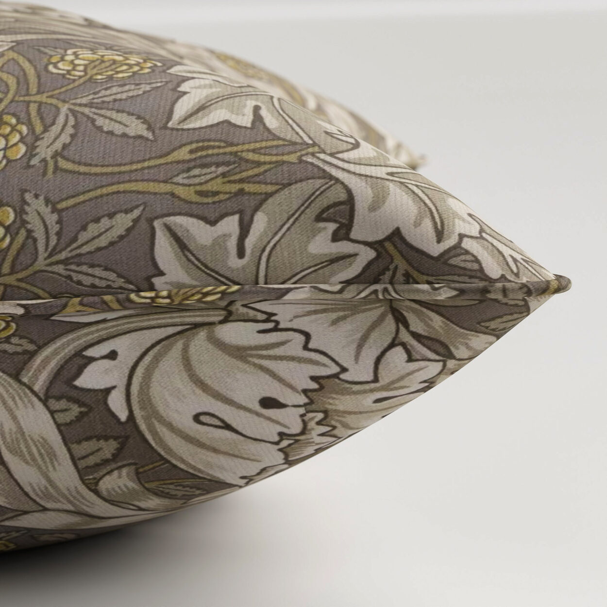 William Morris At Home African Marigold Velvet Limestone Cushion - Image 3