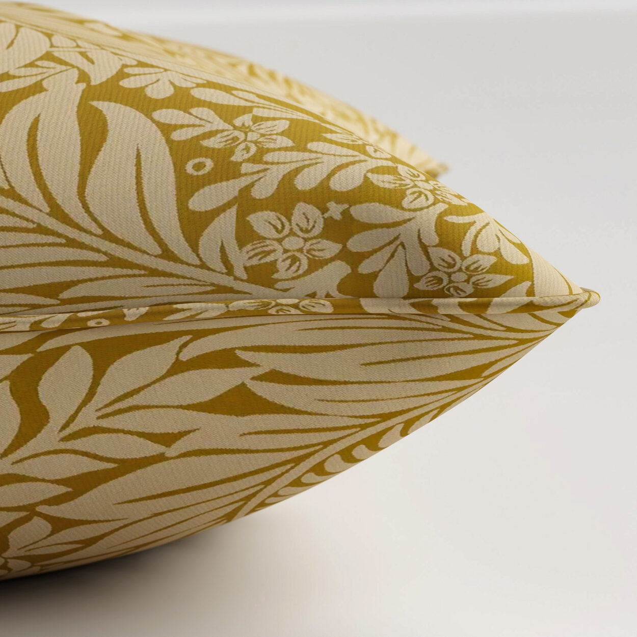 William Morris At Home Larkspur Woven Ochre Cushion - Image 3