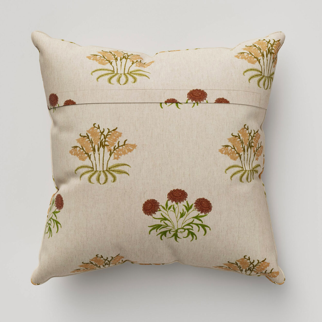 William Morris At Home Lily Flower Embroidery Madder Cushion - Image 4