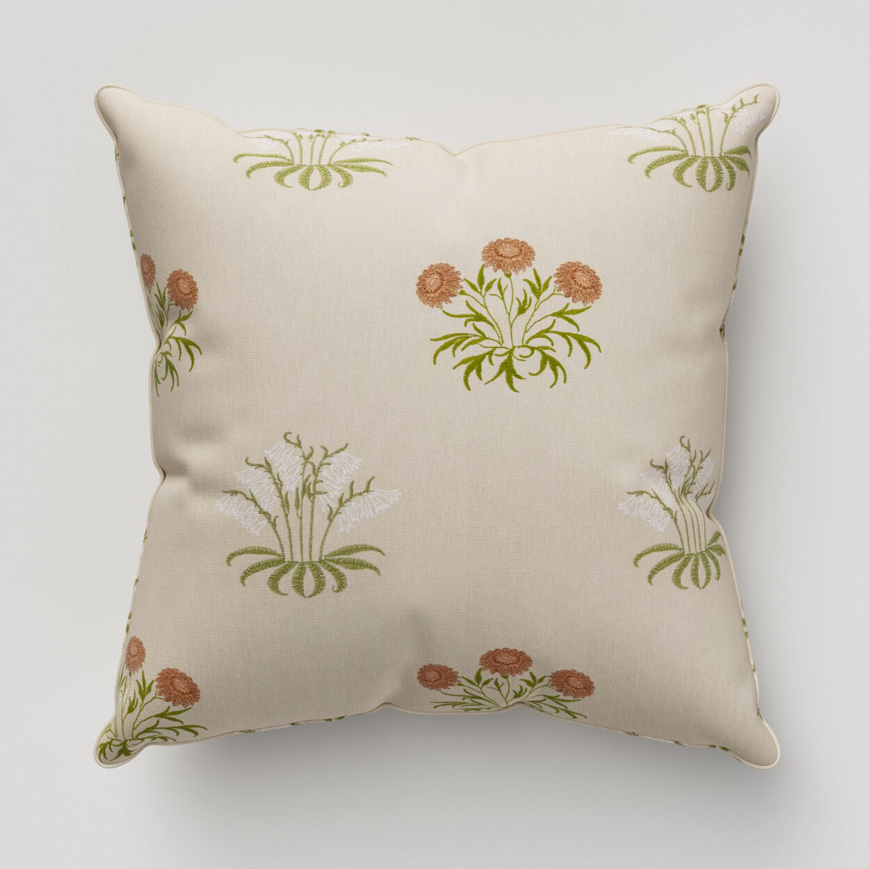 William Morris At Home Lily Flower Embroidery Nettle Cushion