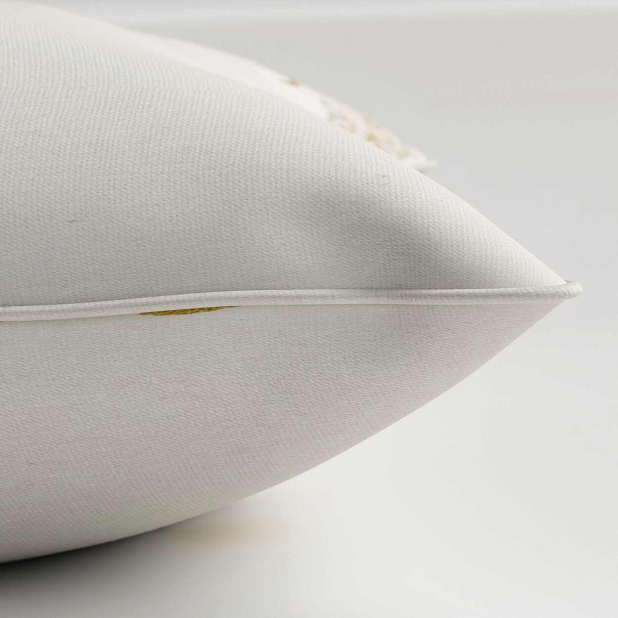 William Morris At Home Lily Flower Embroidery Ochre Cushion - Image 3