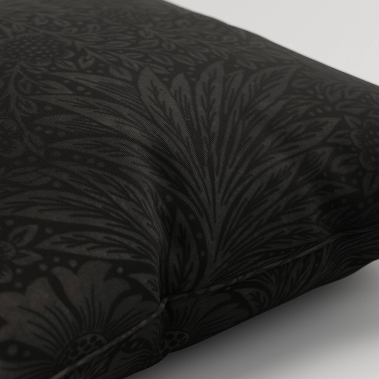 William Morris At Home Marigold Velvet Charcoal Cushion - Image 2