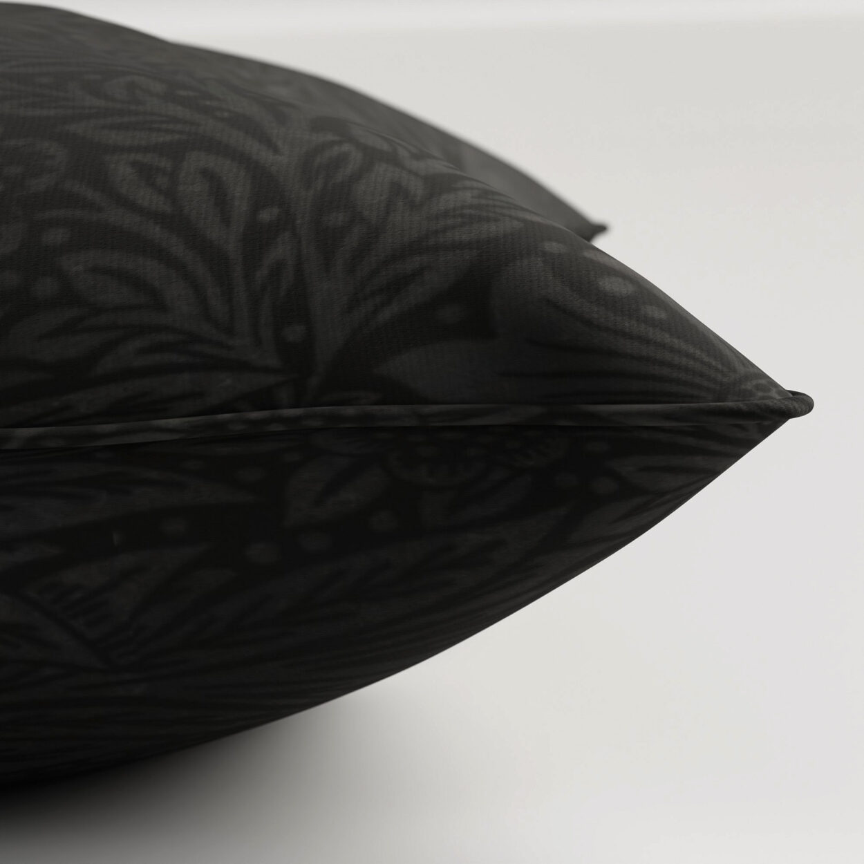 William Morris At Home Marigold Velvet Charcoal Cushion - Image 3