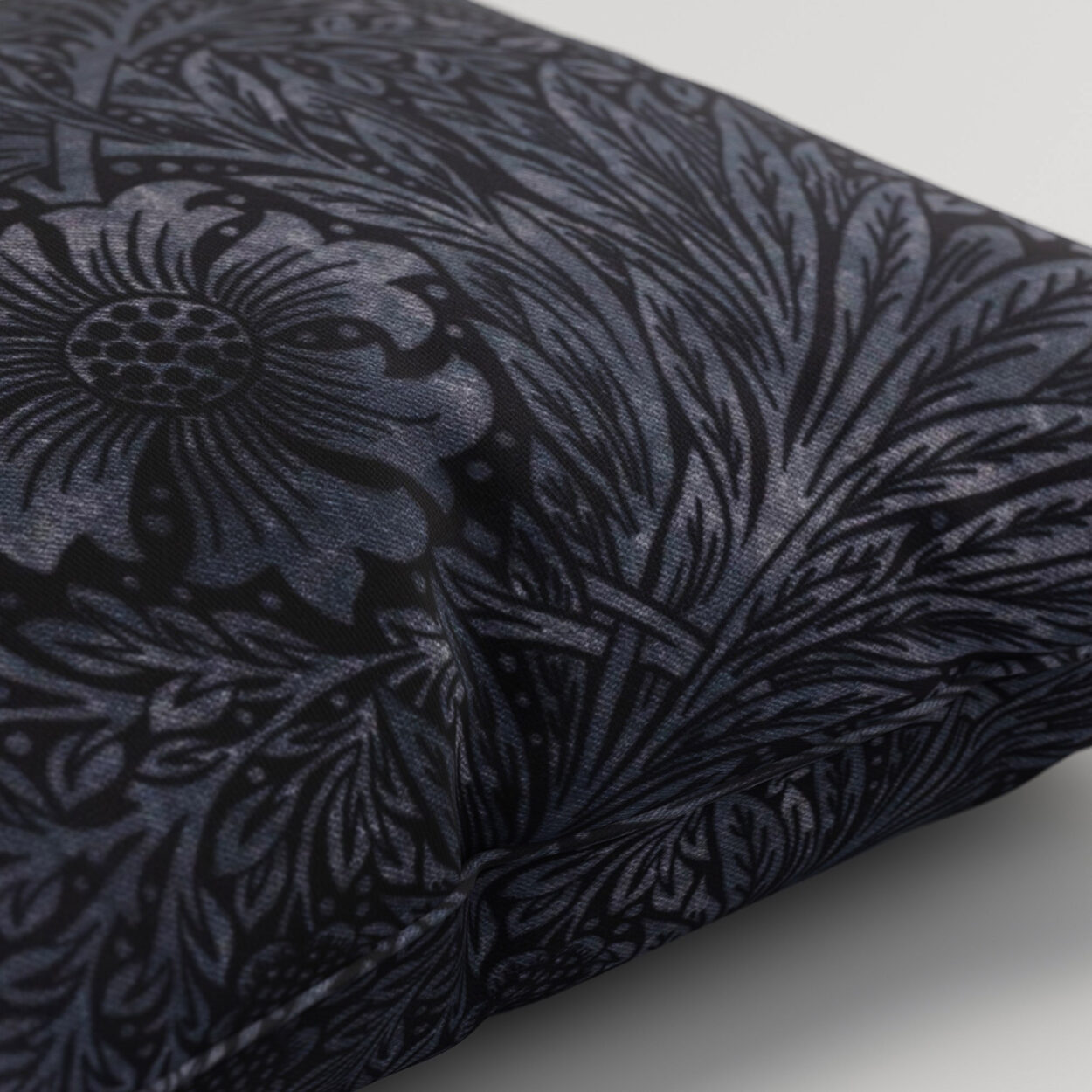 William Morris At Home Marigold Velvet Indigo Cushion - Image 2