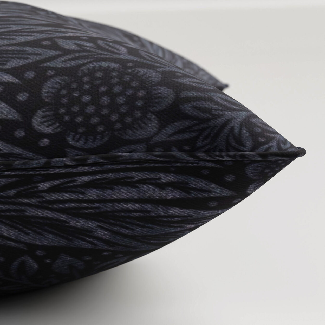 William Morris At Home Marigold Velvet Indigo Cushion - Image 3