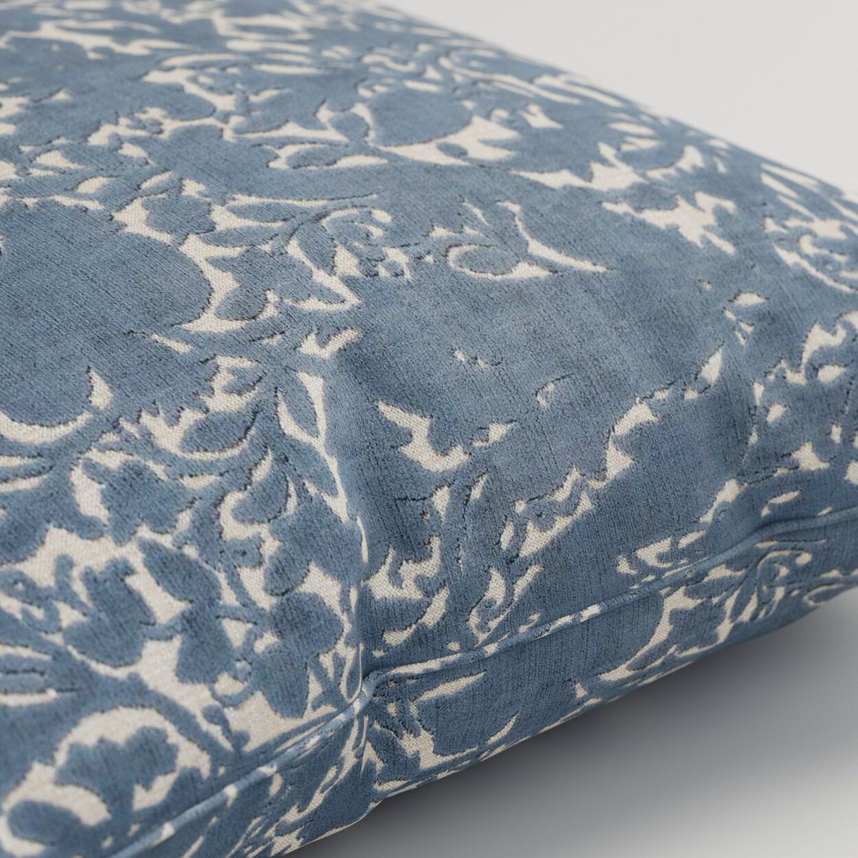 William Morris At Home Compton Silhouette Velvet Indigo Cushion - Image 2