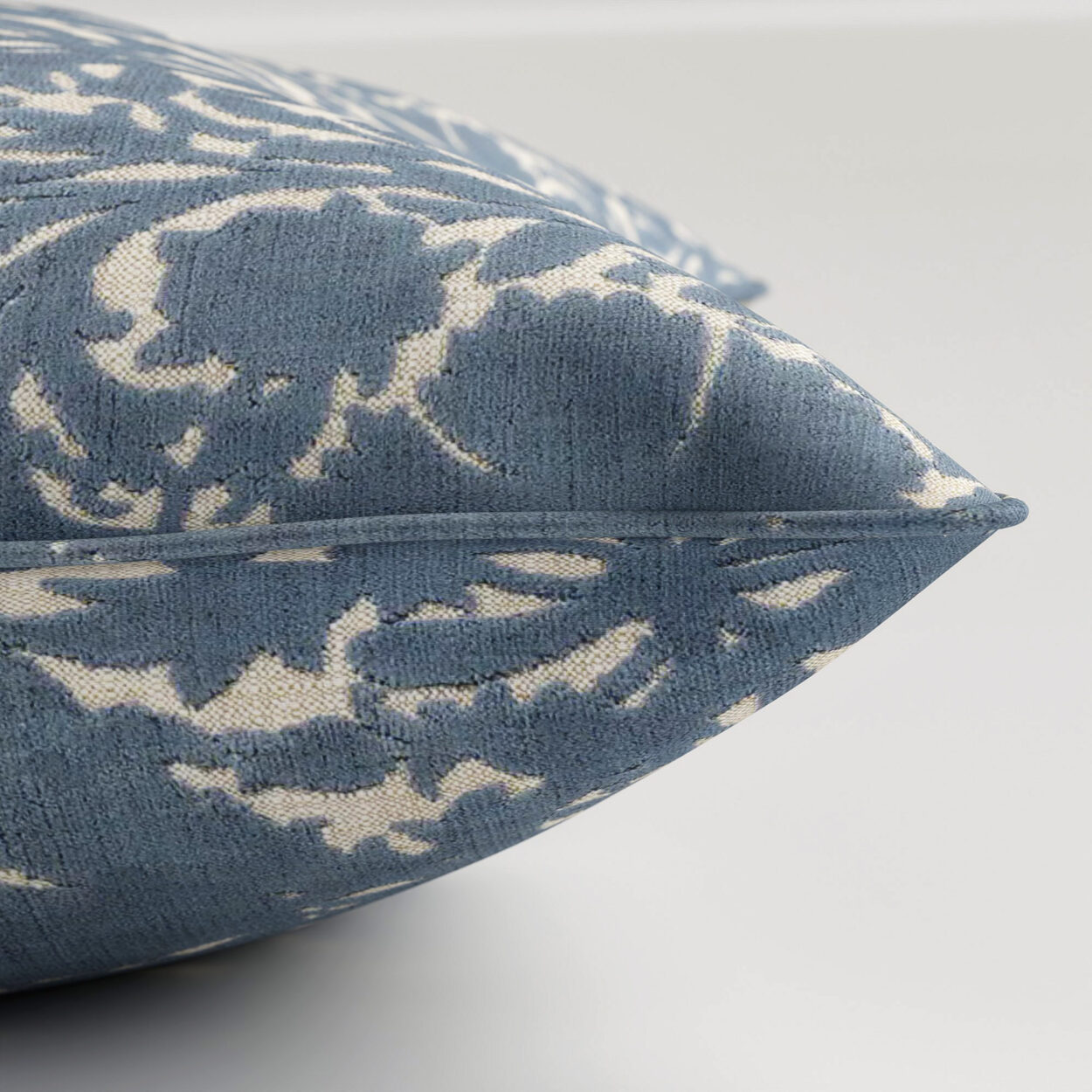 William Morris At Home Compton Silhouette Velvet Indigo Cushion - Image 3