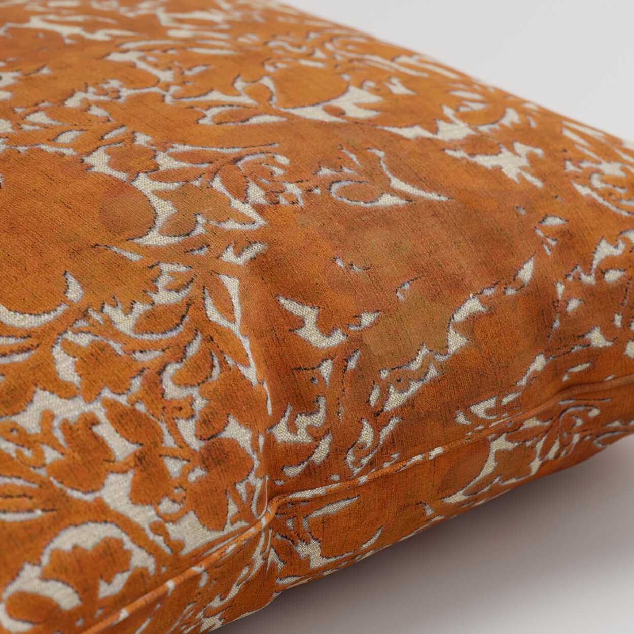 William Morris At Home Compton Silhouette Velvet Terracotta Cushion - Image 2