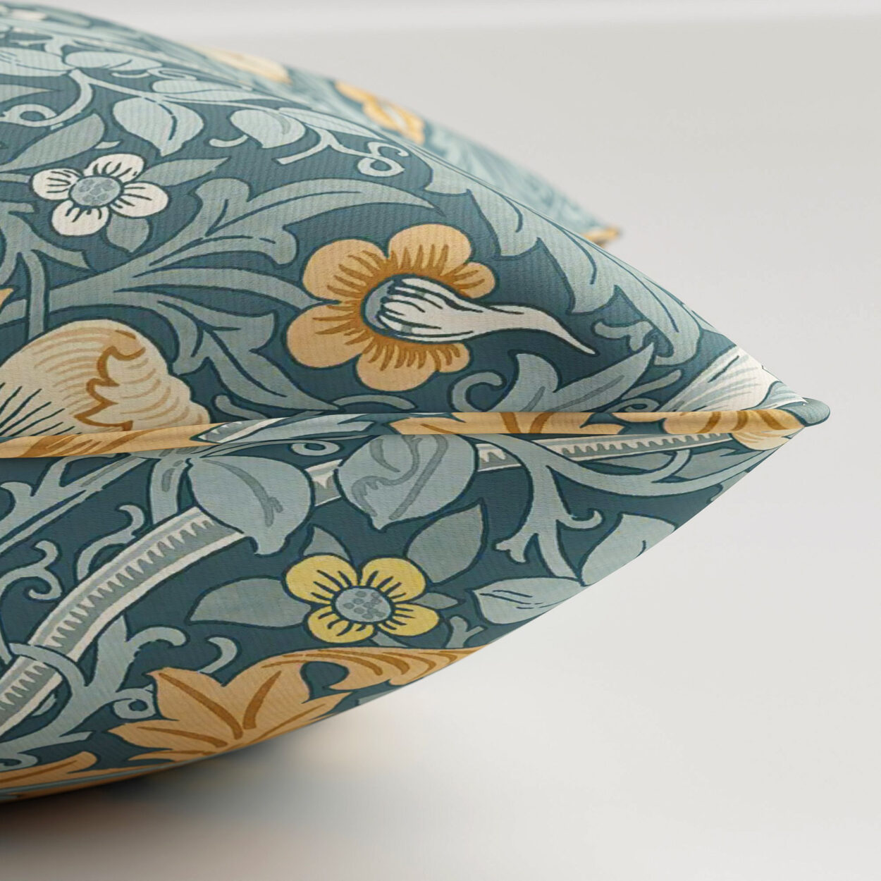 William Morris At Home Compton Velvet Bluebird Cushion - Image 3