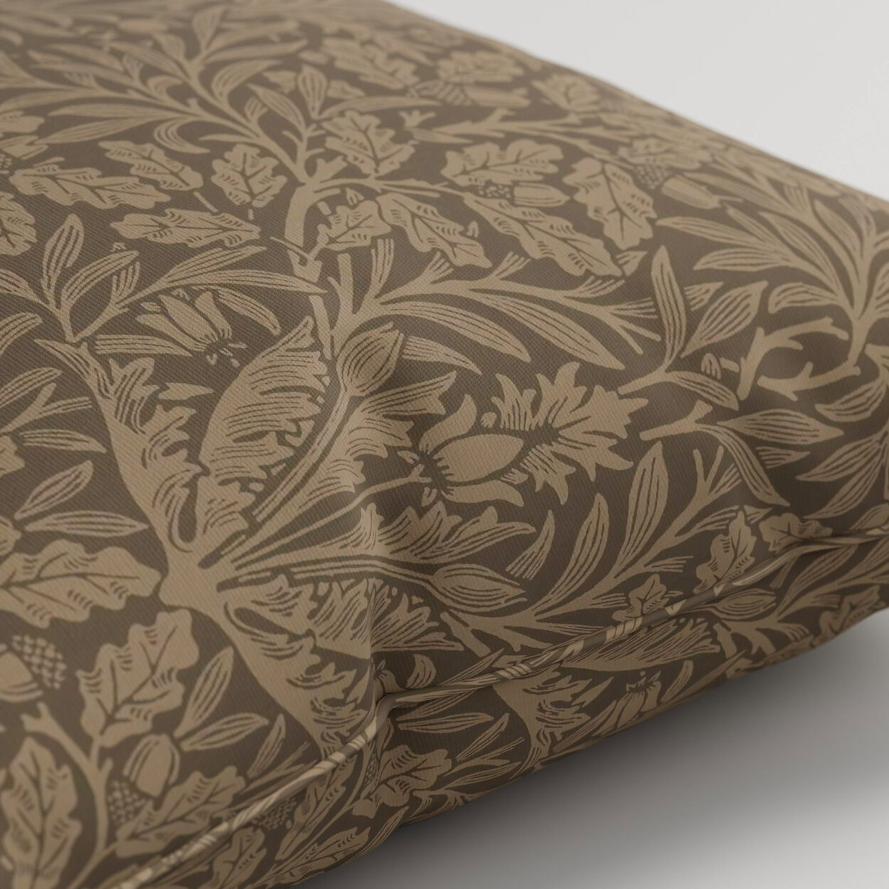 William Morris At Home Acorn Velvet Truffle Cushion - Image 2
