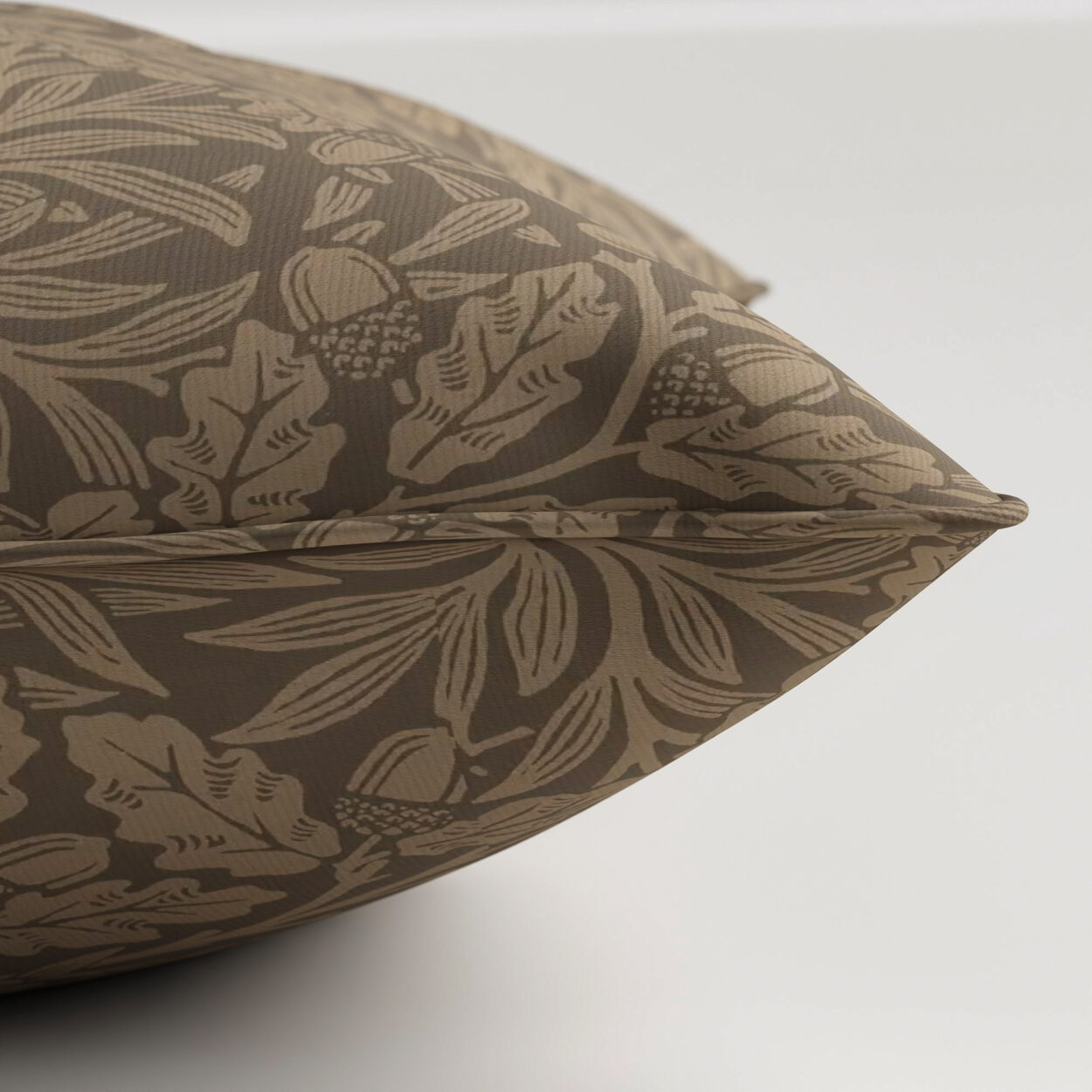 William Morris At Home Acorn Velvet Truffle Cushion - Image 3