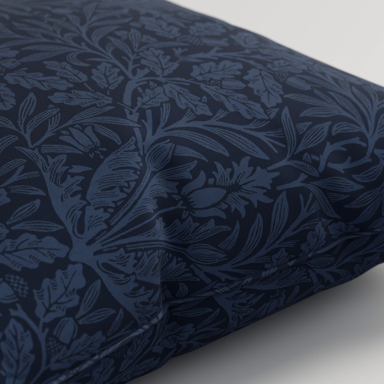 William Morris At Home Acorn Velvet Midnight Cushion - Image 2