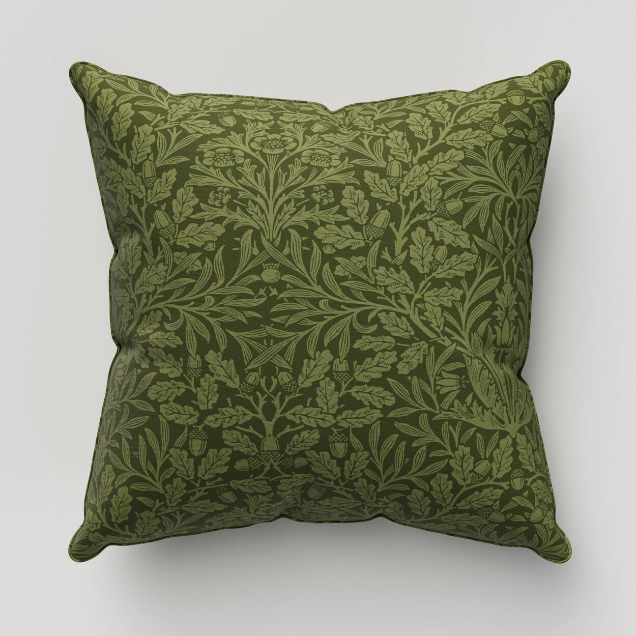William Morris At Home Acorn Velvet Moss Cushion