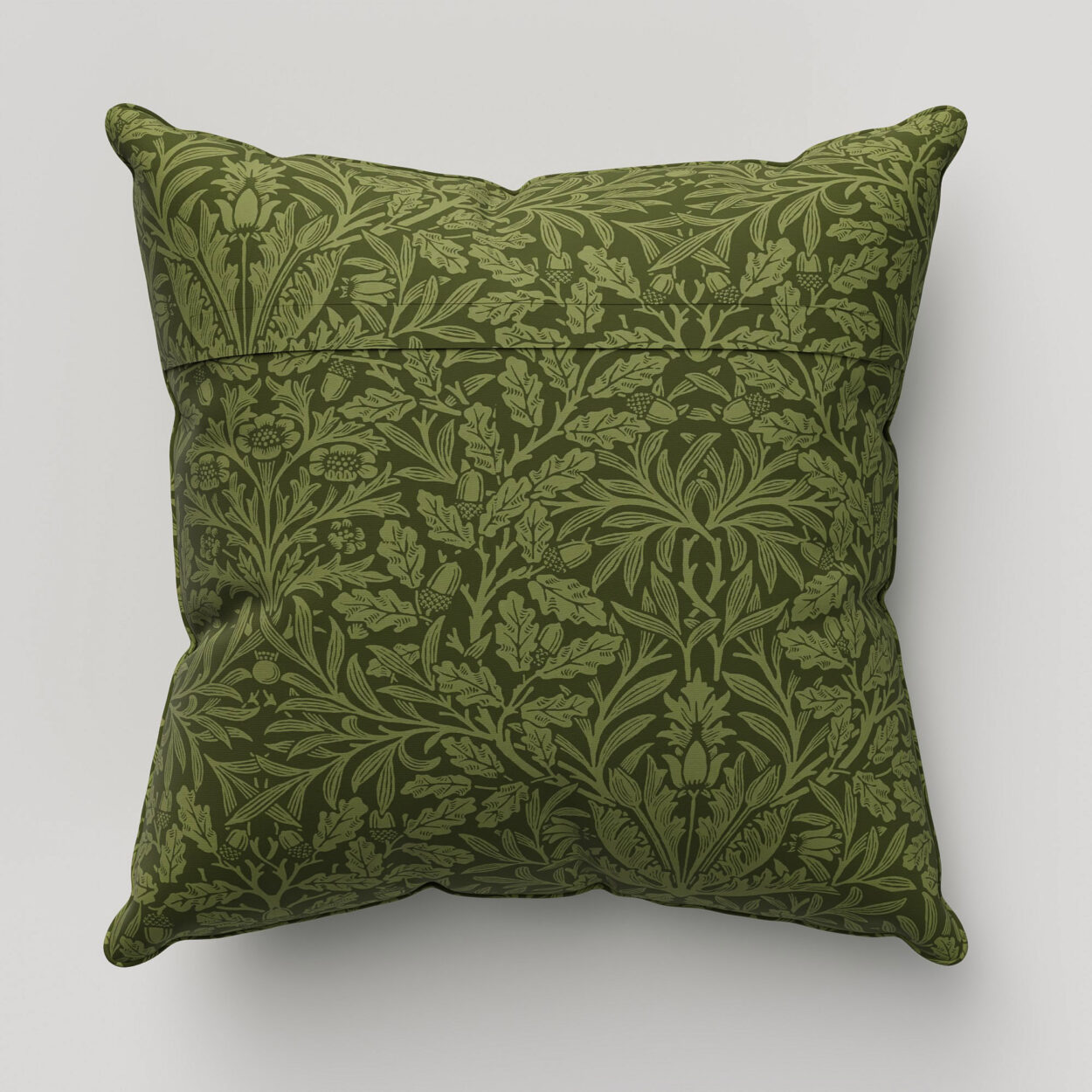 William Morris At Home Acorn Velvet Moss Cushion - Image 4