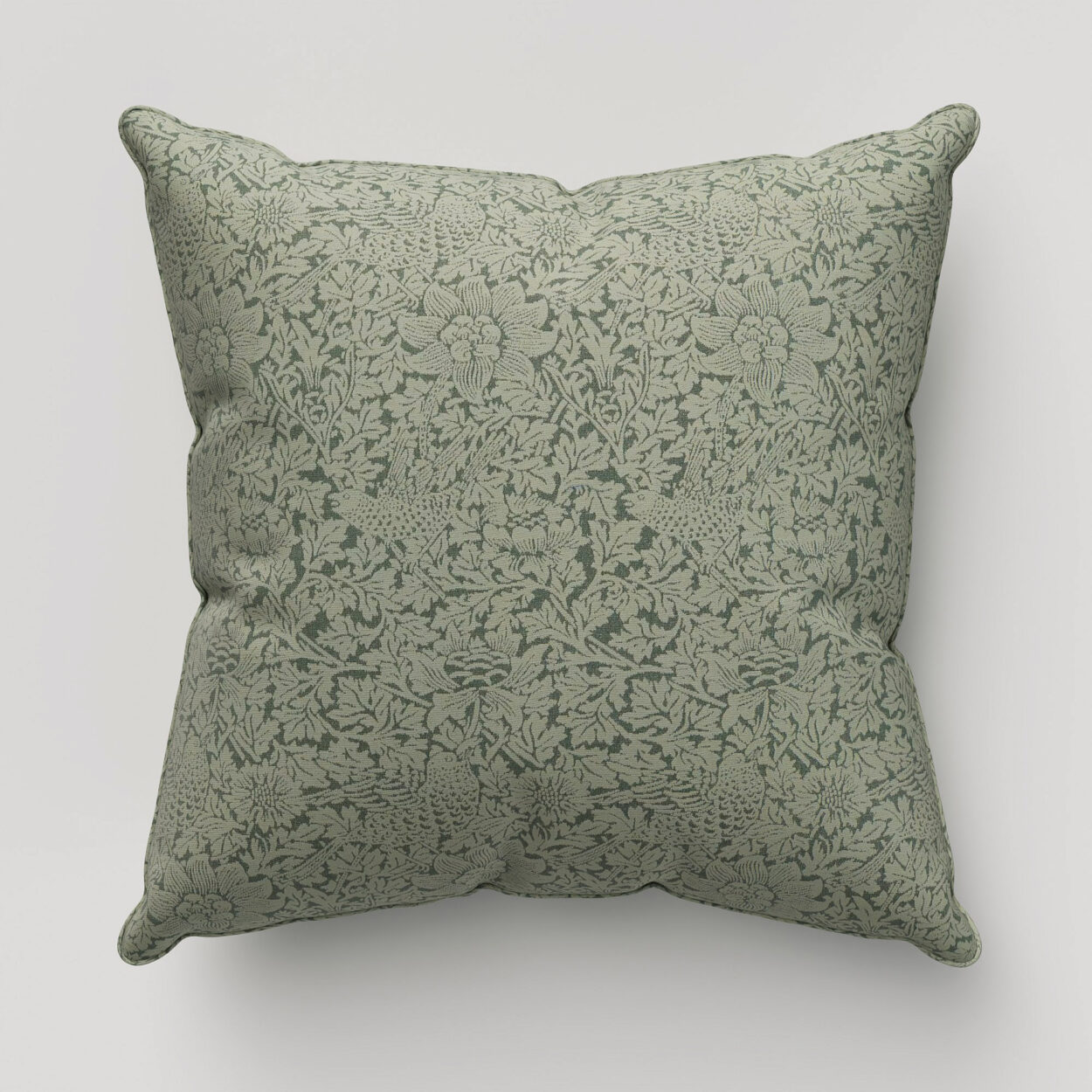 William Morris At Home Bird and Anemone Woven Eucalyptus Cushion
