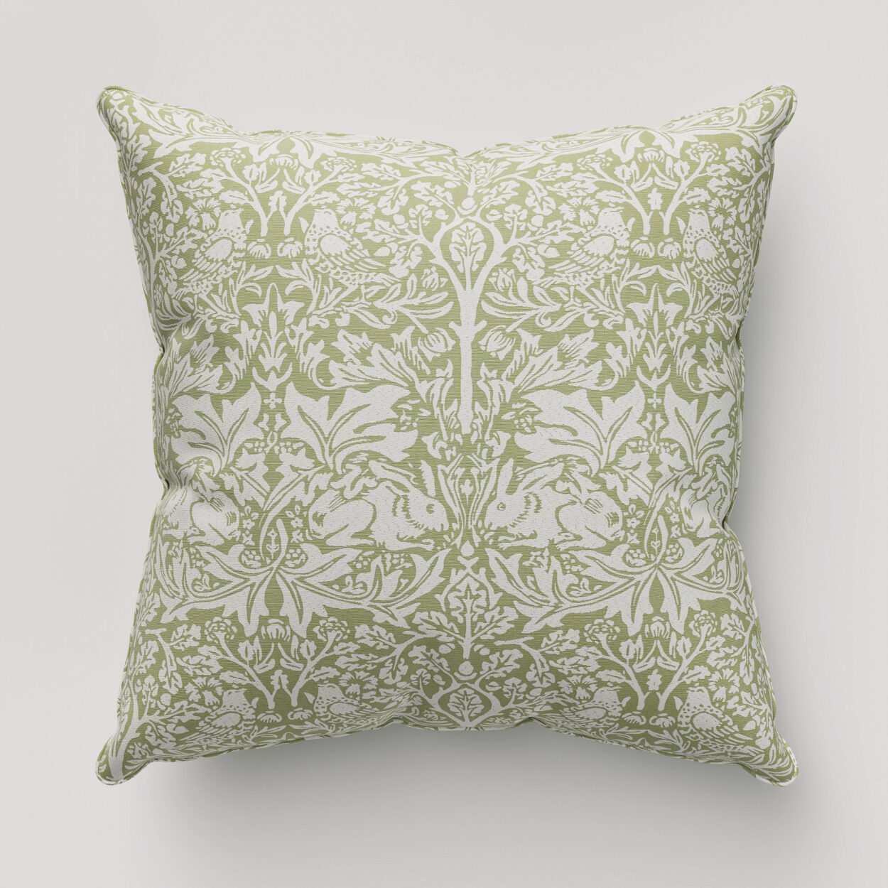 William Morris At Home Brother Rabbit Woven Sage Cushion
