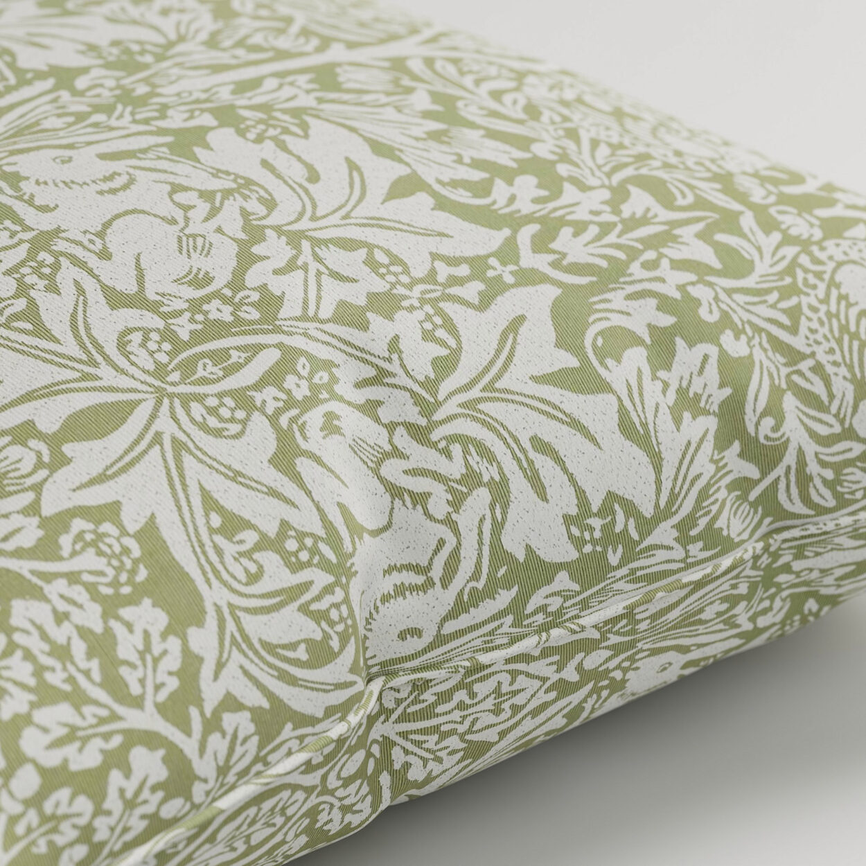 William Morris At Home Brother Rabbit Woven Sage Cushion - Image 2