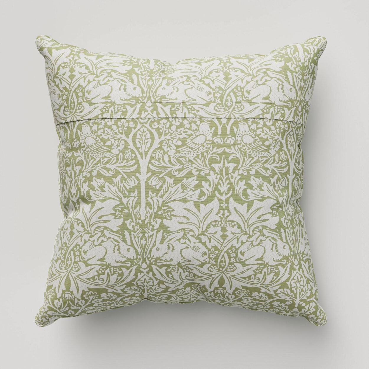 William Morris At Home Brother Rabbit Woven Sage Cushion - Image 4