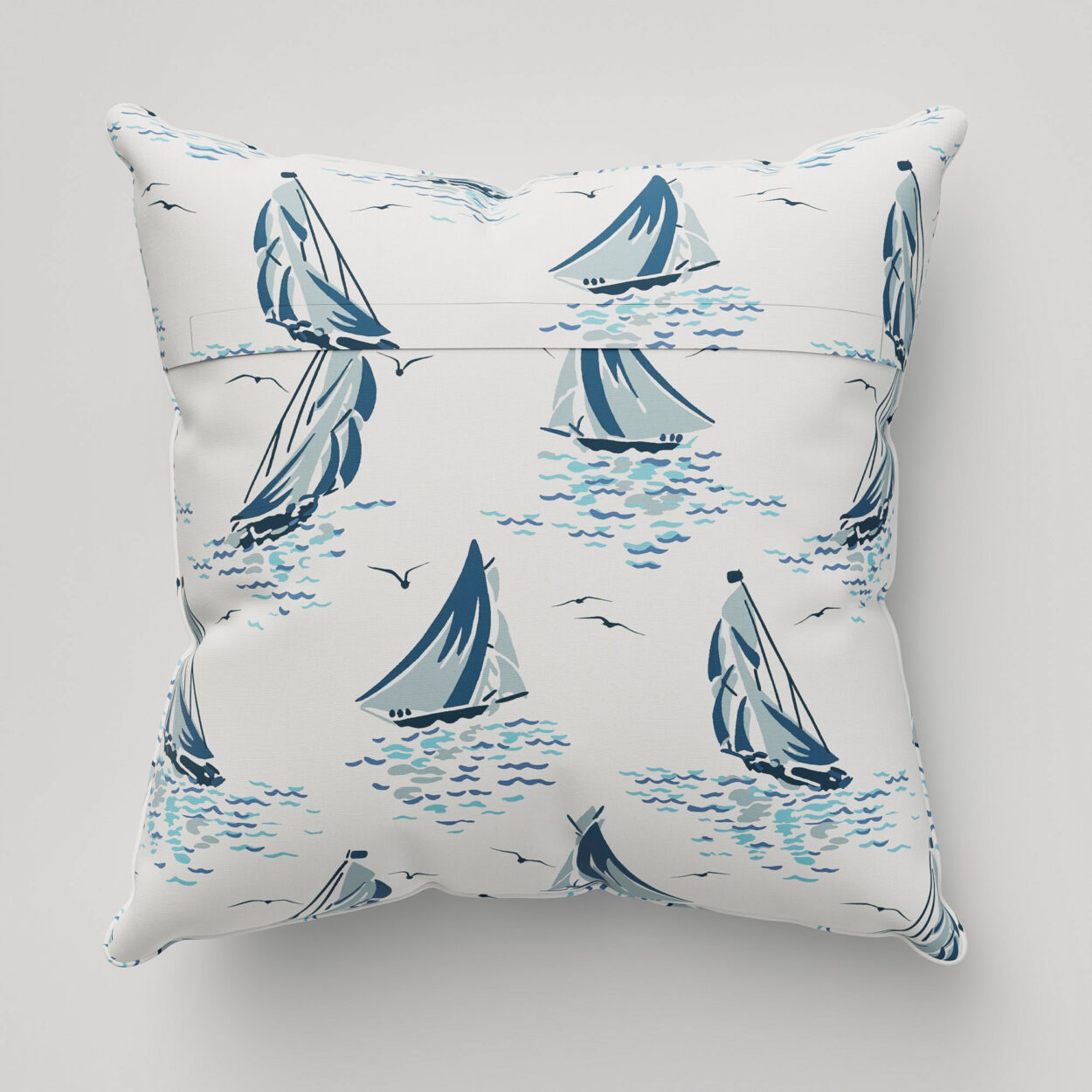 Laura Ashley A'hoy Sail Boats Blue Cushion - Image 4