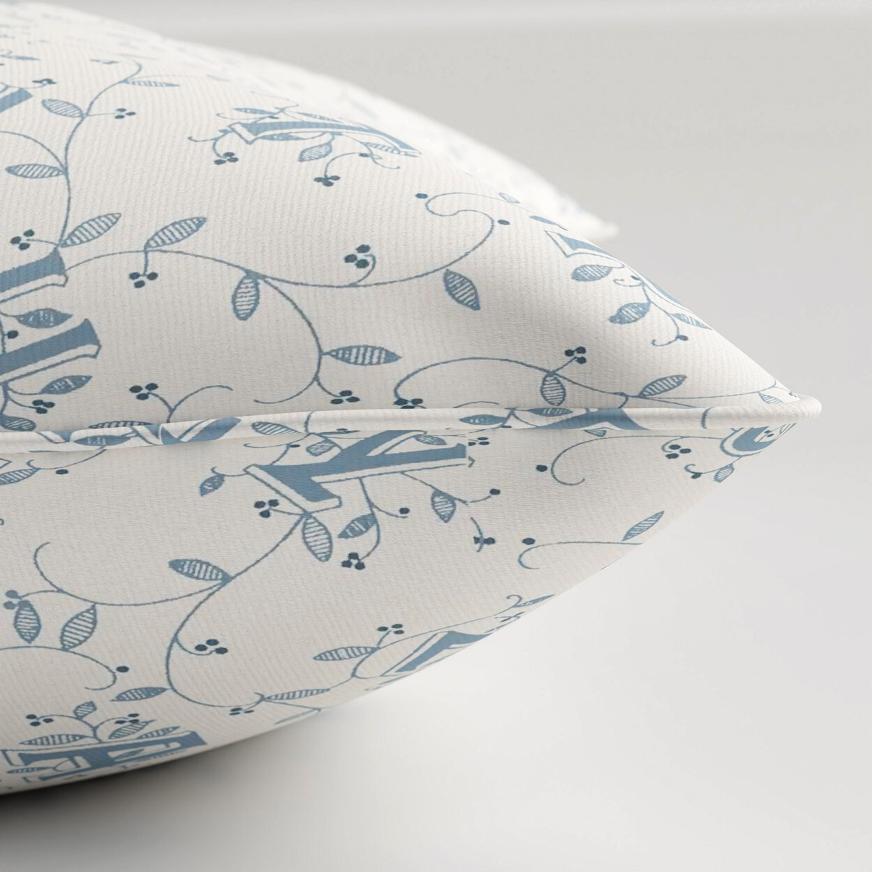 Laura Ashley A'hoy Alphabet Dark Seaspray Cushion - Image 3