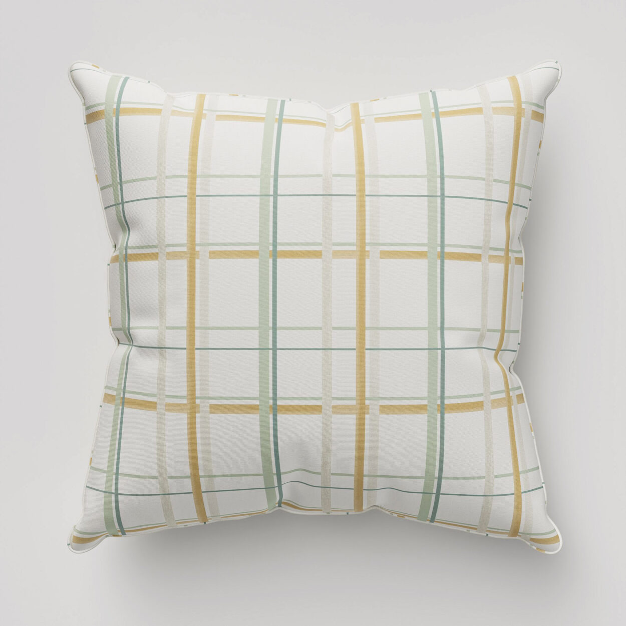 Laura Ashley Burford Check Ochre Cushion