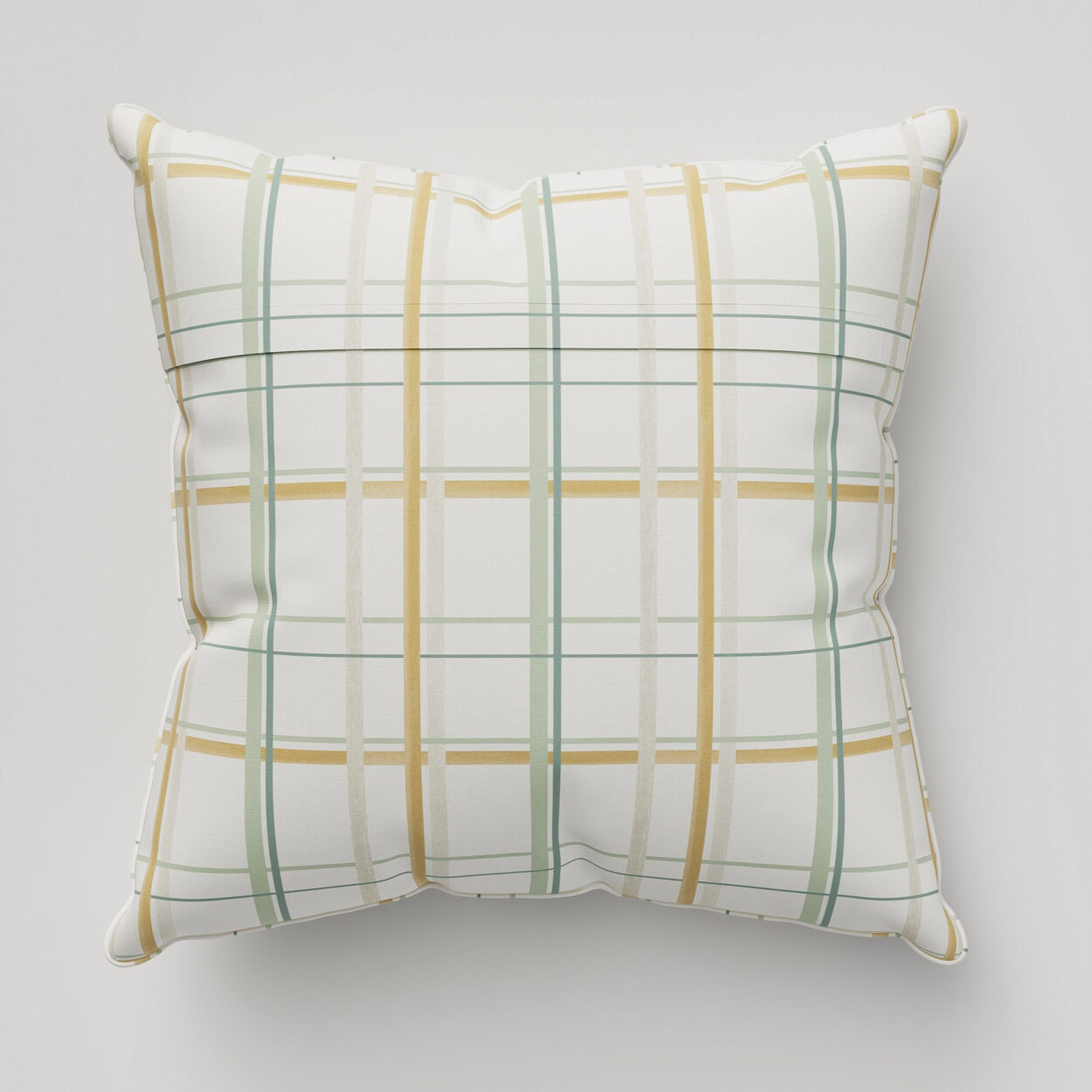 Laura Ashley Burford Check Ochre Cushion - Image 4