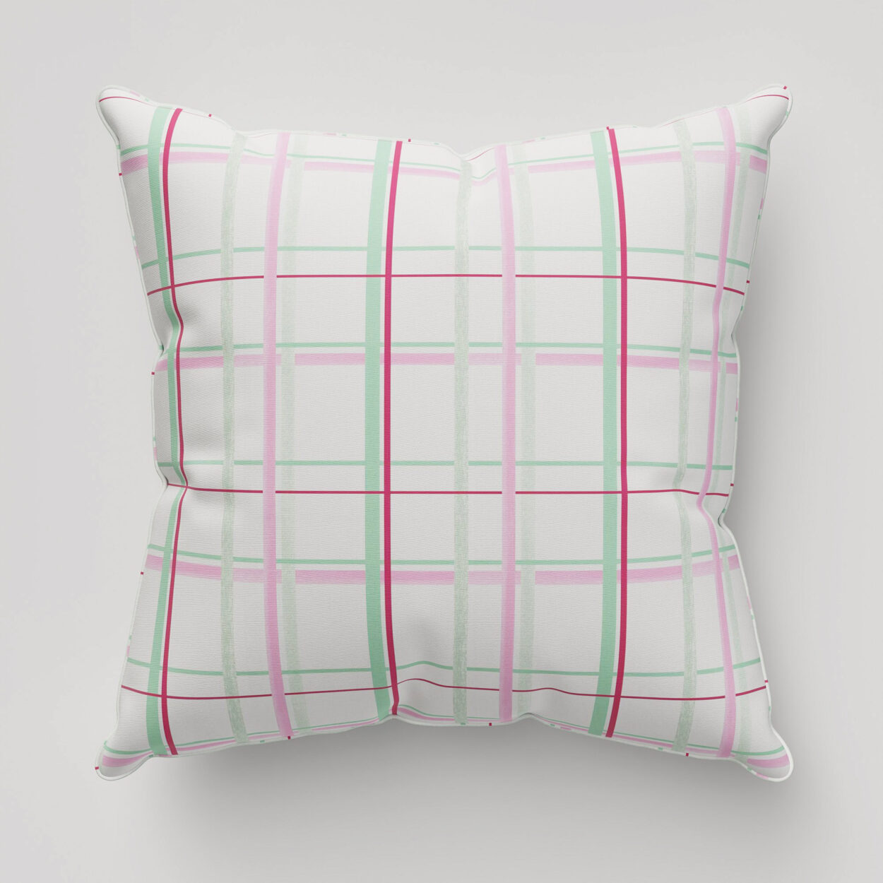 Laura Ashley Burford Check Rose Cushion