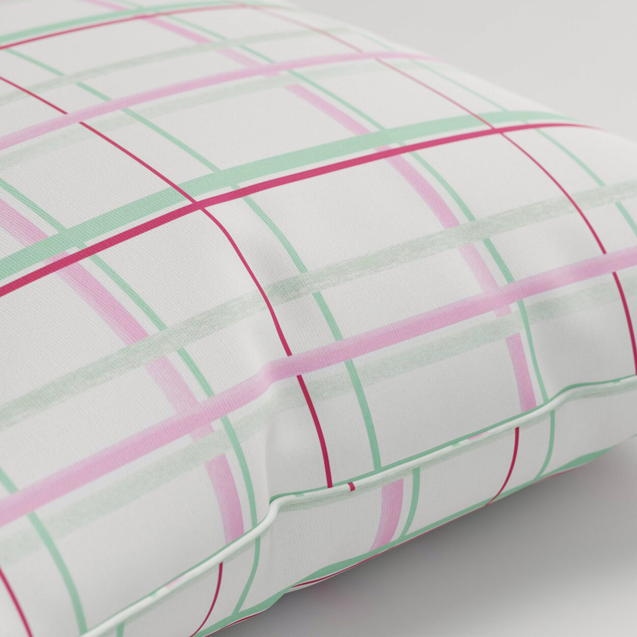 Laura Ashley Burford Check Rose Cushion - Image 2