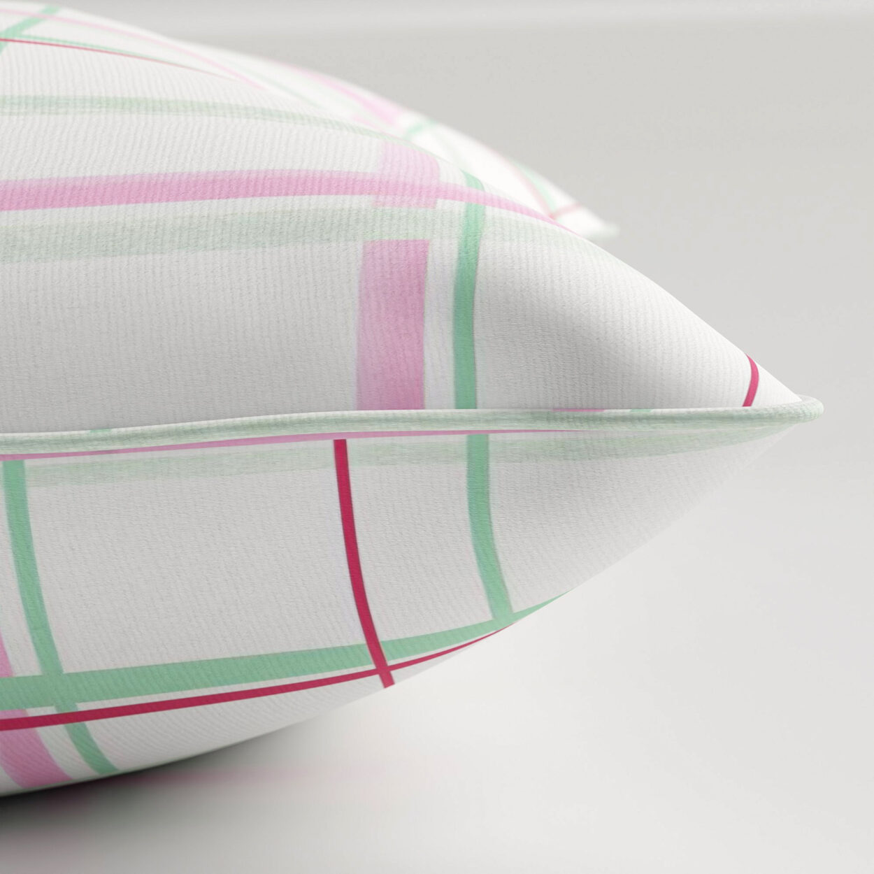 Laura Ashley Burford Check Rose Cushion - Image 3
