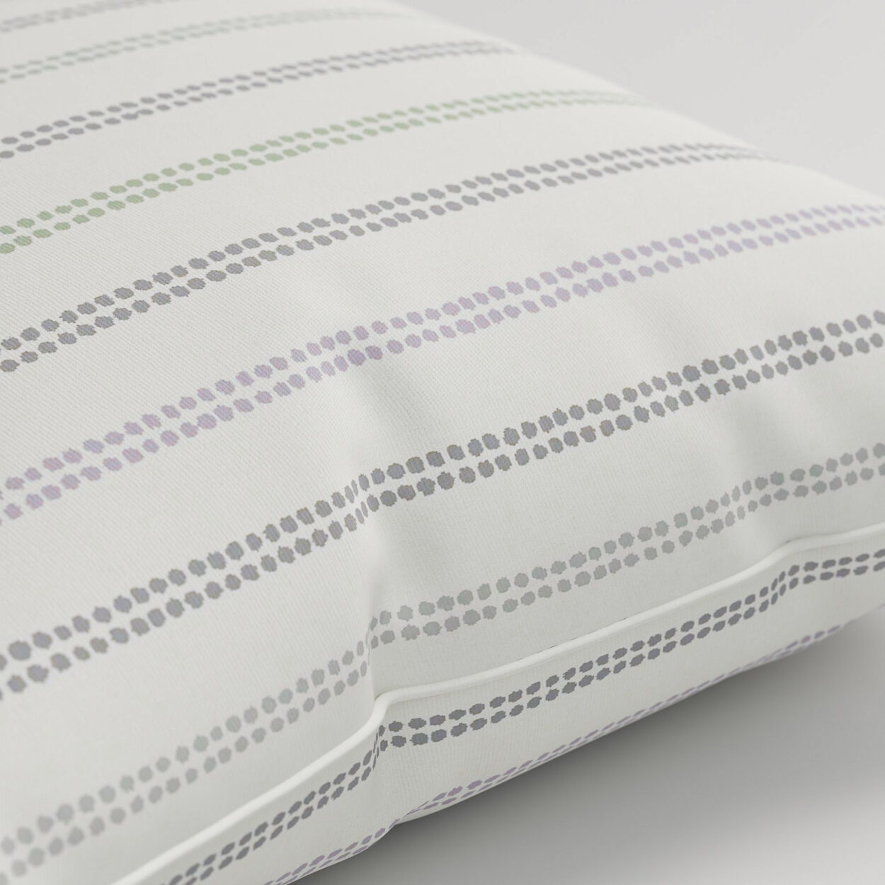 Laura Ashley Candy Stripe Dove Grey Cushion - Image 2