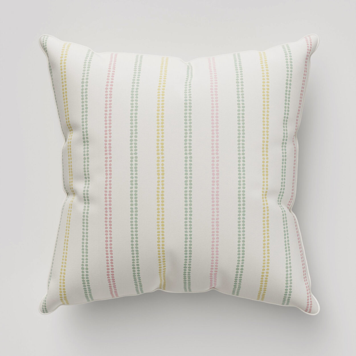 Laura Ashley Candy Stripe Pale Ochre Cushion