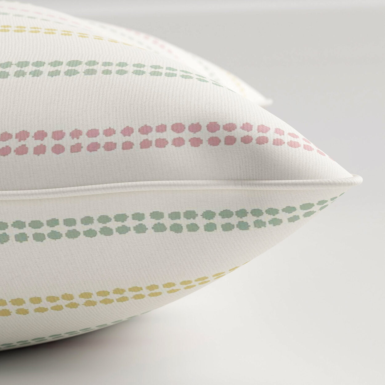 Laura Ashley Candy Stripe Pale Ochre Cushion - Image 3