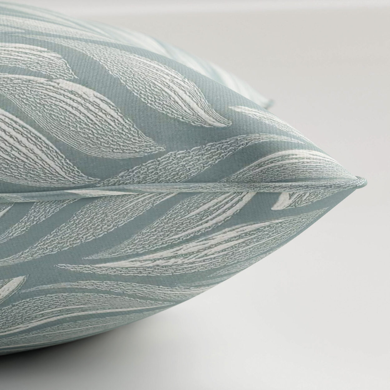Laura Ashley Coulderton Leaves Dark Duck Egg Cushion - Image 3