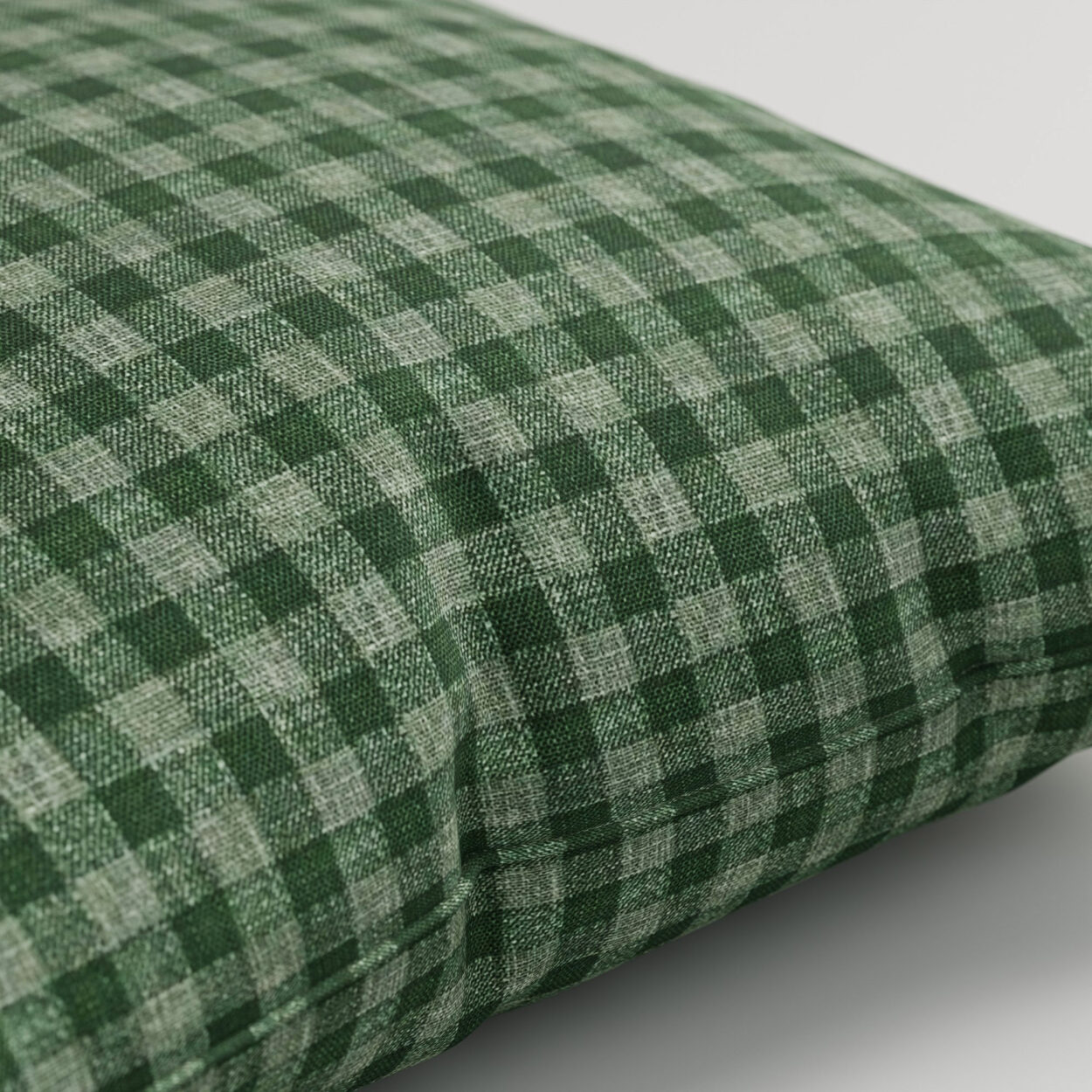 Laura Ashley Gingham Bottle Green Cushion - Image 2
