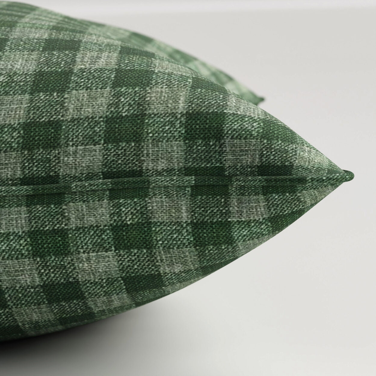 Laura Ashley Gingham Bottle Green Cushion - Image 3