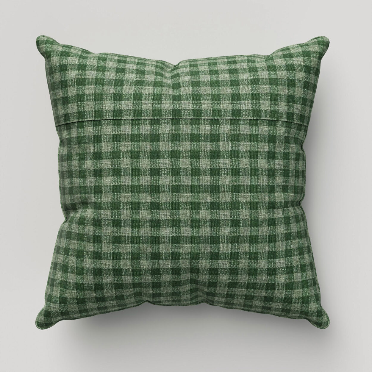 Laura Ashley Gingham Bottle Green Cushion - Image 4