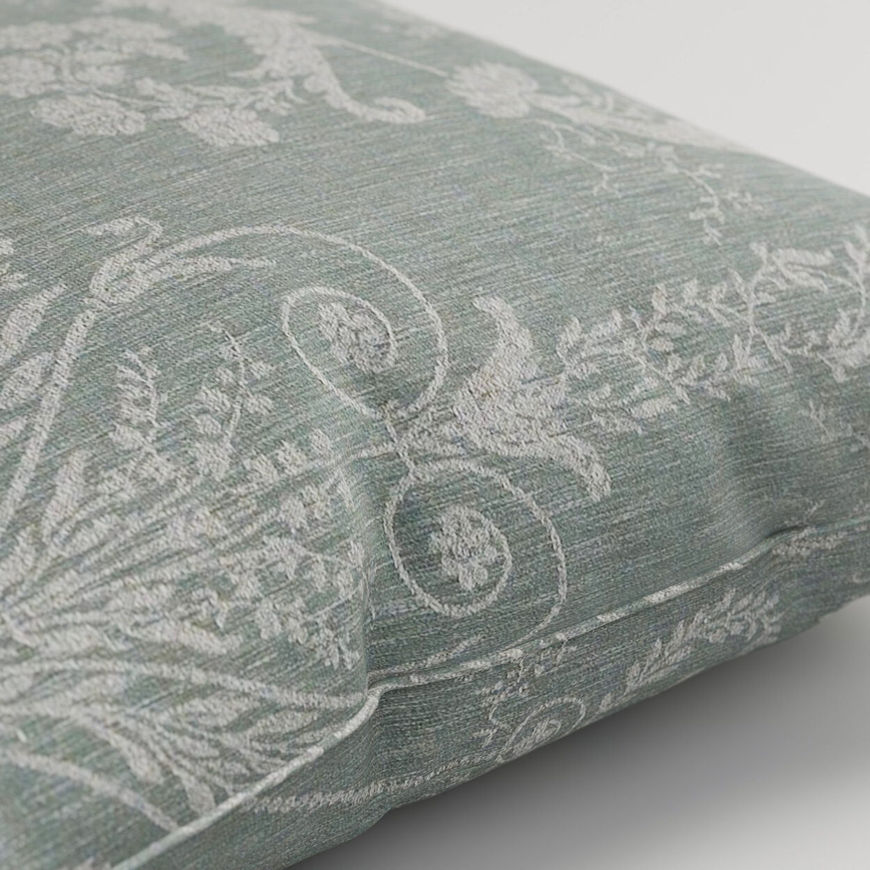 Laura Ashley Josette Woven Grey Green Cushion - Image 2
