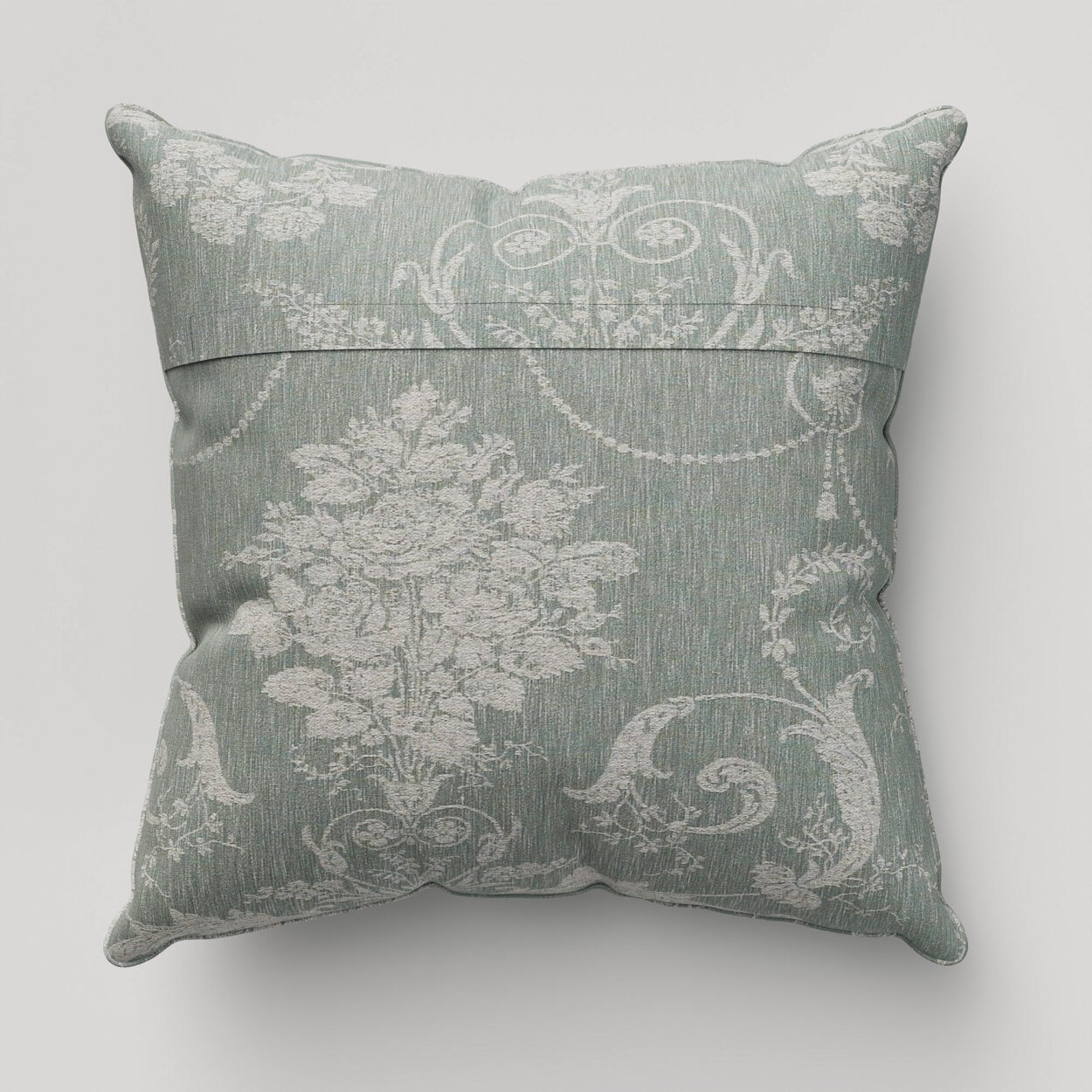 Laura Ashley Josette Woven Grey Green Cushion - Image 4