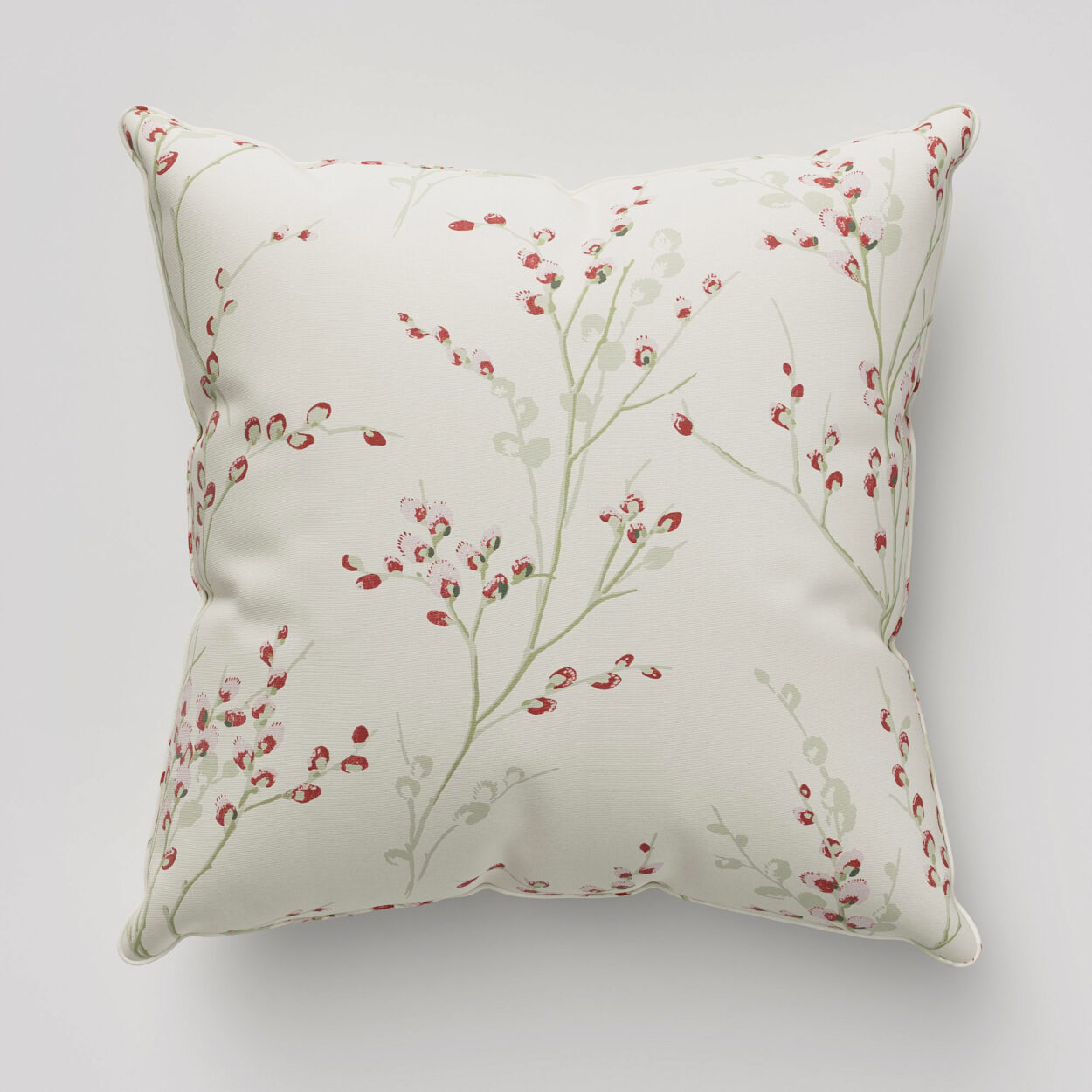 Laura Ashley Pussy Willow Winter Cranberry Red Cushion